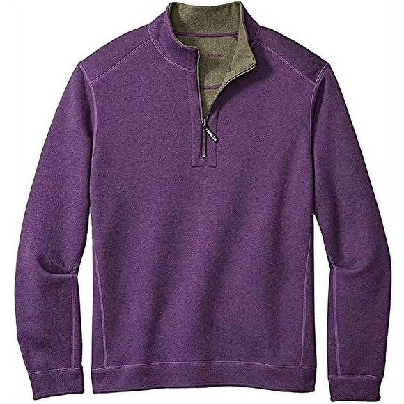 NWT Tommy Bahama Flipshore Half Zip Regal Purple Men’s Large